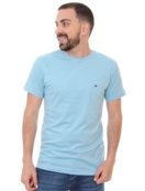 Camiseta Tommy Hilfiger Masculina Essential Cotton Icon Azul Celeste - Marca Tommy Hilfiger