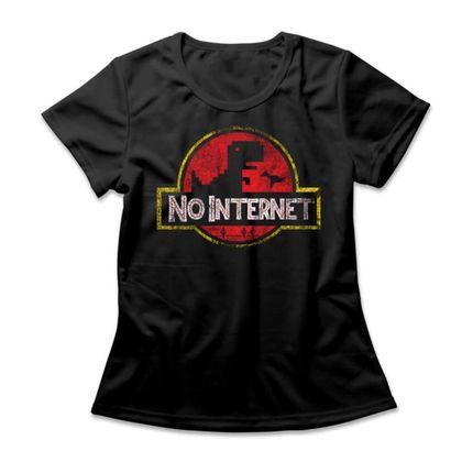 Camiseta Feminina No Internet - Preto - Marca Studio Geek 