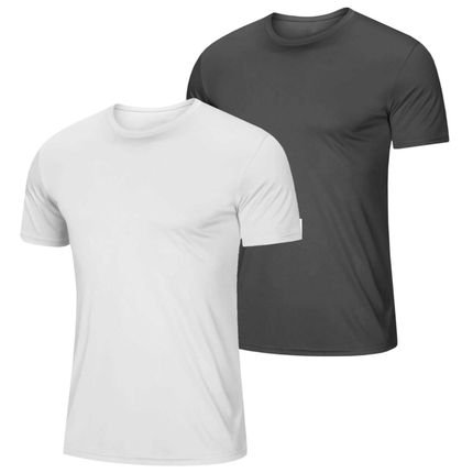 Kit 2 Camiseta Masculina Esportiva Dry Camisa Gola Redonda Lisa - Marca Opice