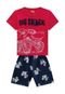 Conjunto Infantil Menino Camiseta   Bermuda Kyly Vermelho - Marca Kyly