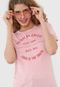 Camiseta Colcci Lettering Rosa - Marca Colcci