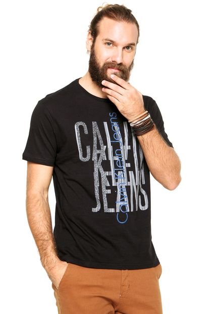 Camiseta Calvin Klein Jeans Estampada Preta - Marca Calvin Klein Jeans