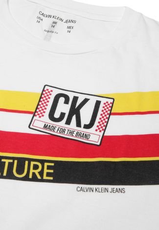 Camiseta Calvin Klein Kids Menino Frontal Branca