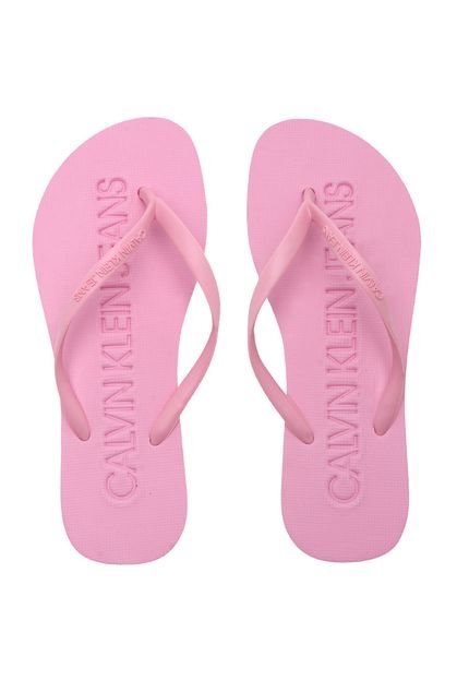 Chinelo Calvin Klein Lettering Rosa - Marca Calvin Klein