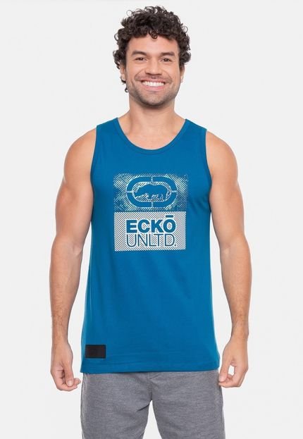 Regata Ecko Estampada Azul - Marca Ecko