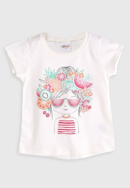 Blusa Elian Infantil Frutas Off-White - Marca Elian