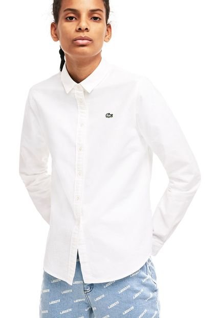 Camisa Lacoste LIVE Slim Fit Branco - Marca Lacoste