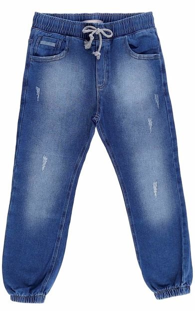 Calça Jeans Jogger Menino 10 ao 16 Azul - Marca Crawling