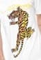 Camiseta Ed Hardy  Tiger Climbing Branca - Marca Ed Hardy