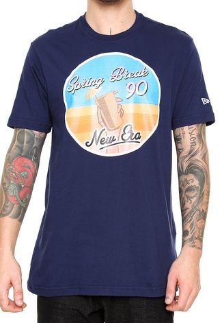 Camiseta New Era Spring Break 90 Branded Azul
