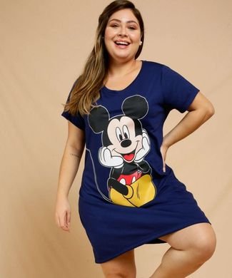 Camisola Plus Size Feminina Mickey Manga Curta Disney - Compre