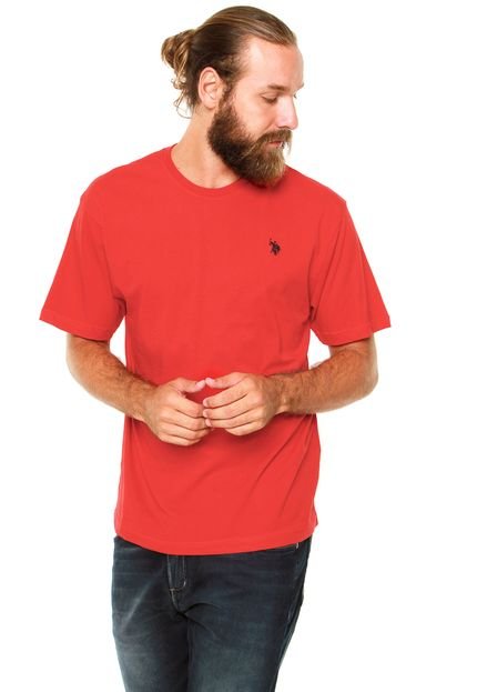 Camiseta U.S. Polo Slim Vermelha - Marca U.S. Polo