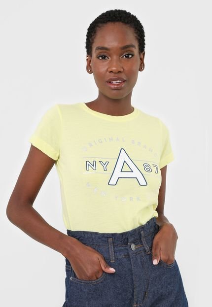 Camiseta Aeropostale Logo Amarela - Marca Aeropostale