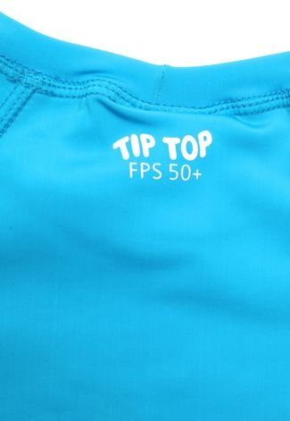 Camiseta Tip Top Proteção Solar UV Menino Estampa Azul