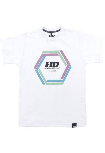 Camiseta HD Menino Estampa Frontal Branco - Marca HD