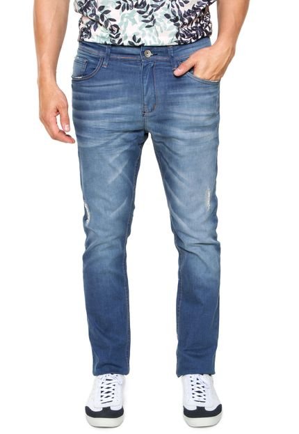 Calça Jeans Staroup Slim Estonada Azul - Marca Staroup