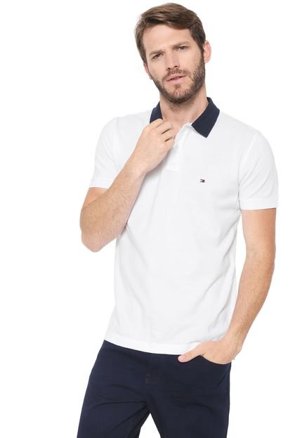 Camisa Polo Tommy Hilfiger Regular Fit Branca - Marca Tommy Hilfiger