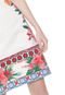 Vestido Desigual Curto Floral Branco/Rosa - Marca Desigual