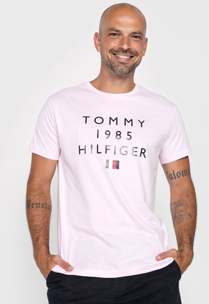 Camiseta Tommy Hilfiger Logo Rosa - Marca Tommy Hilfiger