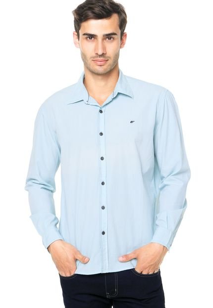 Camisa Casual Ellus Lisa Azul - Marca Ellus