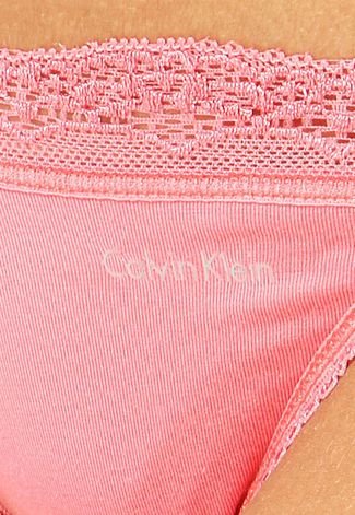 Calcinha Calvin Klein Underwear Tanga Modal Rosa