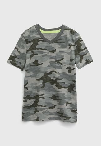 Camiseta GAP Infantil Militar Verde