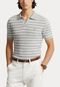 Camisa Polo Polo Ralph Lauren Slim Listrada Cinza - Marca Polo Ralph Lauren