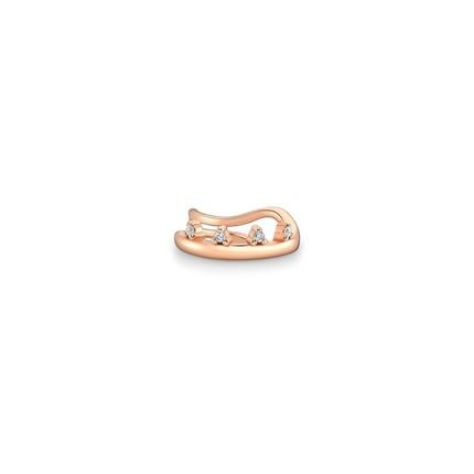 Piercing Cravejado em Prata 925 com Banho de Ouro Rosé 18k - Marca Jolie