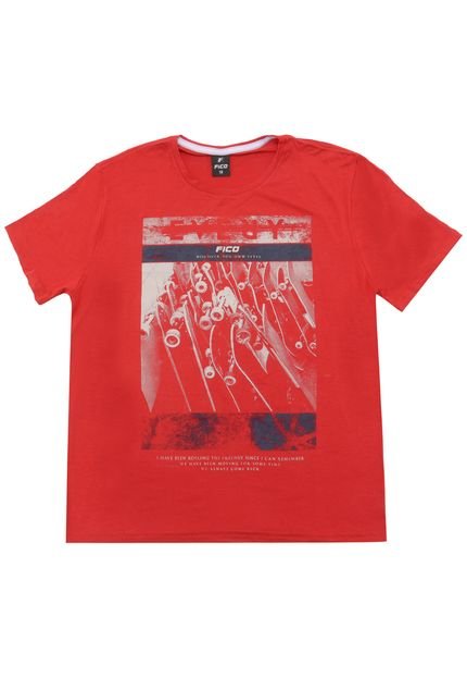 Camiseta Fico Menino Vermelha - Marca Fico