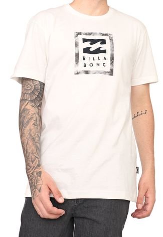 Camiseta Billabong Stacked Stealth Off-White