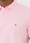 Camisa Polo Tommy Hilfiger Reta Logo Rosa - Marca Tommy Hilfiger