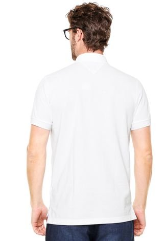 Camisa Polo Tommy Hilfiger Regular Fit Branca