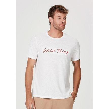 Camiseta Hering Regular Com Bordado     OFF WHITE - Marca Hering