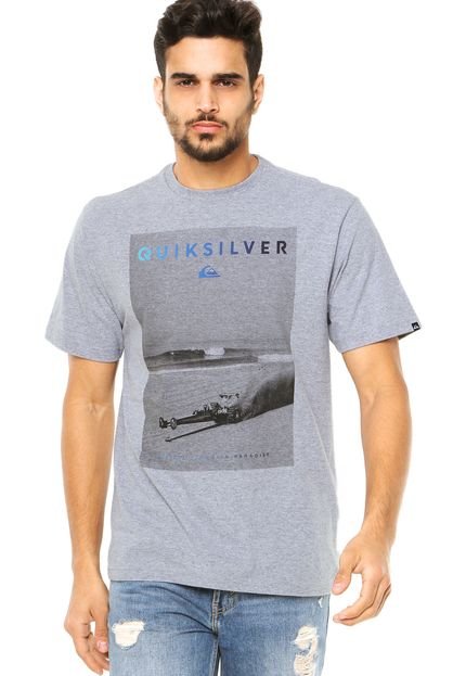 Camiseta Quiksilver Surf Check Cinza - Marca Quiksilver
