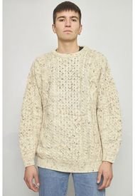Sweater Casual Reciclado Crema Arancrafts (Producto De Segunda Mano)