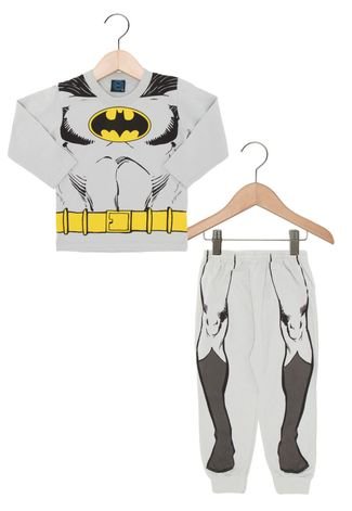 Pijama Kamylus Longo Batman Cinza - Compre Agora | Dafiti Brasil