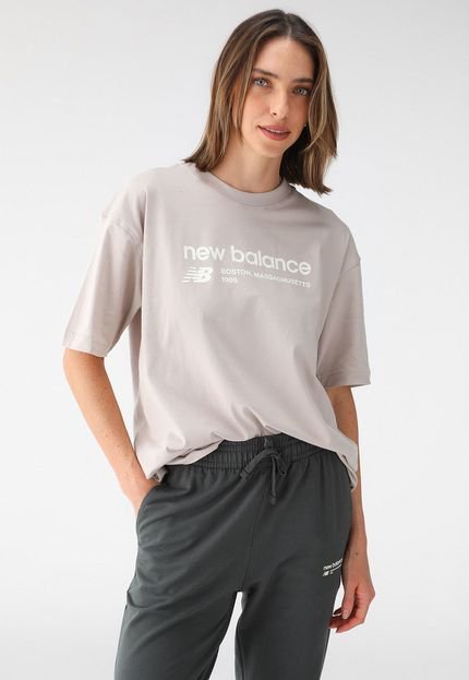 Camiseta New Balance Reta Cinza - Marca New Balance