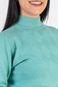 Blusa feminina de malha gola alta 80972 - Verde - Marca Enluaze