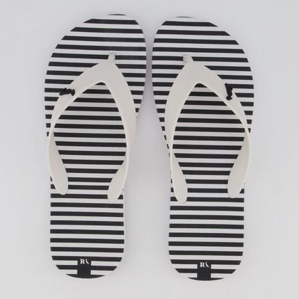 Chinelo Reserva Lines Branco e Preto - Marca Reserva