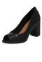 Peep Toe DAFITI SHOES Brilho Preta - Marca DAFITI SHOES