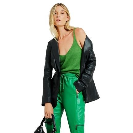 Blusa Tricot Lisa Basic Reversa Verde - Marca Reversa