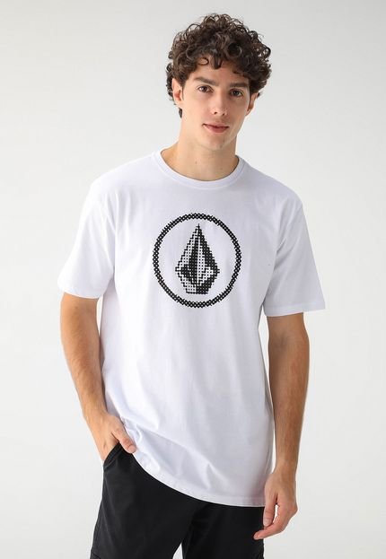 Camiseta Volcom Reta Logo Branca - Marca Volcom