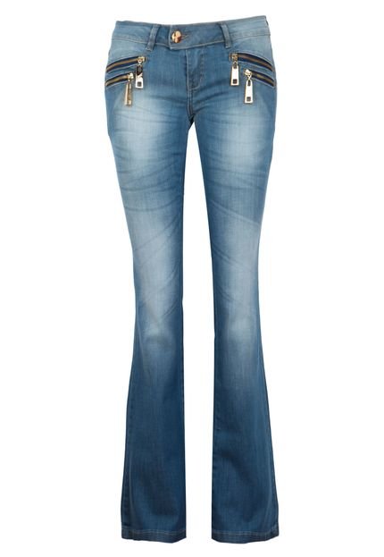Calça Jeans Osmoze Flare Zíper Azul - Marca Osmoze
