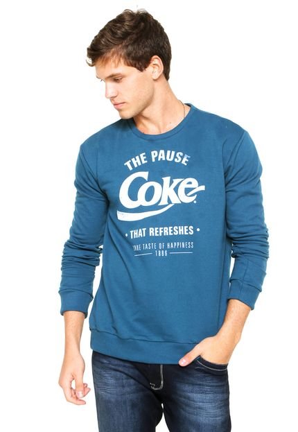 Moletom Coca-Cola Jeans Regular Azul - Marca Coca-Cola Jeans