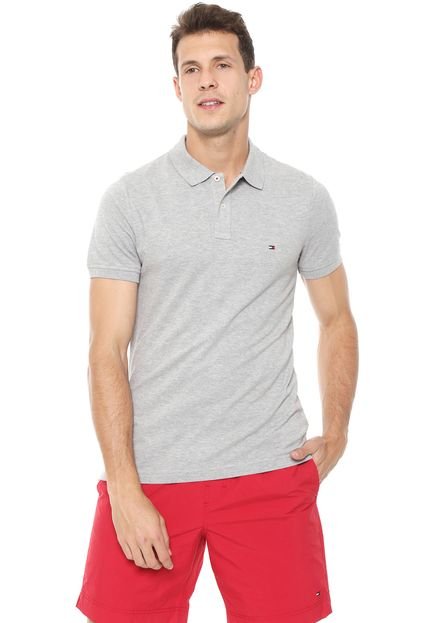 Camisa Polo Tommy Hilfiger Slim Global Stripe Cinza - Marca Tommy Hilfiger