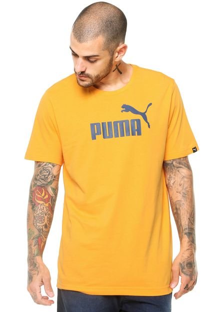 Camiseta Manga Curta Puma Fundamentals Ess No.1 Logo Laranja - Marca Puma Fundamentals