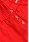 Calça Colorittá Infantil Pantacourt Botões Vermelha - Marca Colorittá