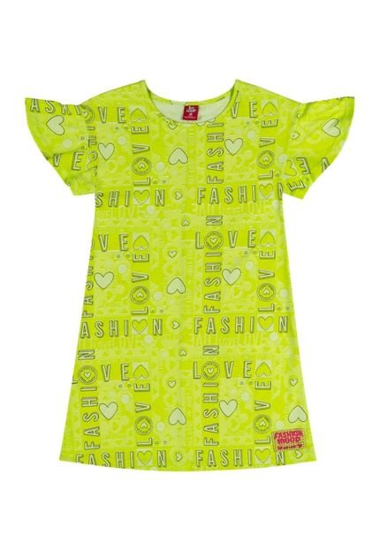 Vestido Infantil Estampado Bee Loop Verde - Marca Bee Loop