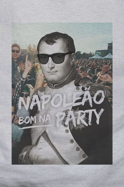 Camiseta Napoleão Bom Na Party Estilo Reserva Cinza - Marca Reserva