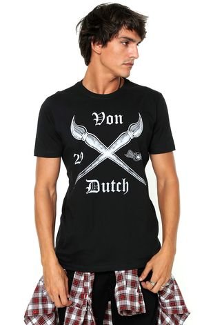 Camiseta Von Dutch  Estampada Preta